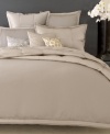 Enchanting elegance. This decorative pillow from Donna Karan features allover metallic details for a pop of sparkle in the Platinum Ash bedding ensemble. Zipper closure.