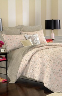 Florence Broadhurst For kate spade new york Egrets Blush Pink Floral Full / Queen Quilt