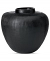 Discover the modern treasure that is Donna Karan's black Artisan vase. Mouth-blown glass is etched by hand to ensure no two pieces are identical but each is a work of art.