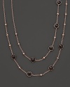 From the Rosé collection, faceted smoky quartz and ball necklace. Designed by Ippolita.