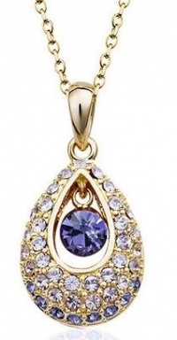 Swarovski Crystal Princess Teardrop Pendant Necklace 19-CN9038P