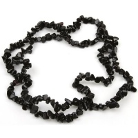 314.00 Carat Natural Black Onyx Chip Necklace 32 Inch