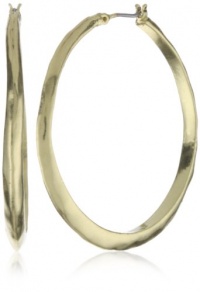 Kenneth Cole New York Textured Gold-Tone Hoop Earrings