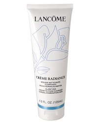 Creme Radiance Clarifying Cream To Foam Cleanser. A luxurious balance of science and nature: reveal purified, pampered skin. This gentle cream-to-foam cleanser with antioxidant white lotus and soothing Rose de France penetrates deep into the pores without over-drying to gently remove makeup, even waterproof, dissolve impurities and purify the skin. Massage over wet face and throat.Rinse with lukewarm water. Follow with tonique radiance for clarified and luminous skin.