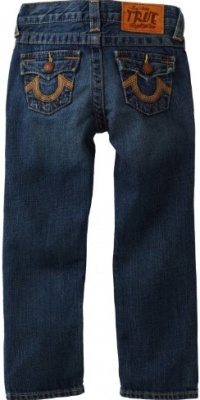 True Religion Boys 8-20 Jack Straight Leg Jean with Side Weave Pocket Detail, Hickory, 10