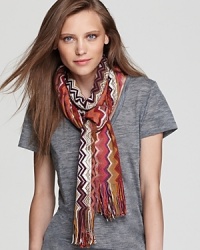 Wrap yourself in the chevron knit style Missoni made famous with this signature scarf.