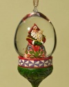 Santa Claus with Cat Water Snow Globe Christmas Ornament by Jim Shore