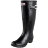 Hunter Women's Huntress Tall Welly Rubber Boot With Wide Calf,Black,6 M US (4 UK)