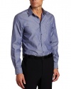 Perry Ellis Men's Long Sleeve Slim End On End Shirt