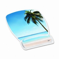 3M Mouse Pad with Gel Wrist Rest, Beach Design(MW308BH)