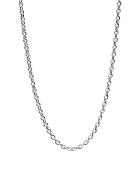 PANDORA's signature chain necklace in gleaming sterling silver. Layer with contrasting styles and personalize with your favorite PANDORA pendants.