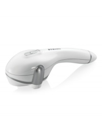 Relaxation on the spot. Compact and portable, this high-powered massager fits right in your hand, delivering a steady, soothing massage where and when you need it most. 1-year warranty. Model HHP-100.