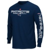 NFL New England Patriots Primary Receiver III Long Sleeve T-Shirt, Athletic Navy