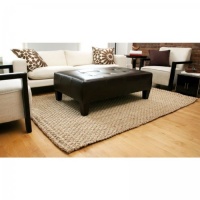 4' x 6' Kilimanjaro Jute Area Rug (Beige) (0.5H x 72L x 48W)