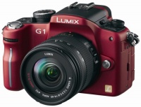 Panasonic Lumix DMC-G1 12.1MP Digital Camera with Lumix G Vario 14-45 mm f/3.5-5.6 ASPH Mega OIS Lens (Red)