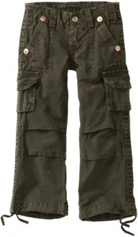 True Religion Boys 8-20 Isaac Big T Stitch Cargo Pant, Military, 10