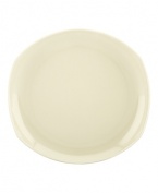 Feature modern elegance on your menu with Classic Fjord dinner plates. Dansk serves up glossy khaki-colored stoneware with a fluid, sloping edge that prevents spills and keeps tables looking totally fresh.