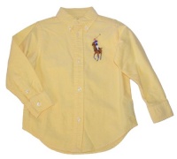 Ralph Lauren Toddler Boy's Big Pony Oxford Yellow Shirt 3/3T