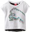 Puma - Kids Girls 2-6x High Low Tee, White, 4T