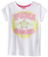 Puma - Kids Girls 7-16 Puma Sports Tee, White, Small