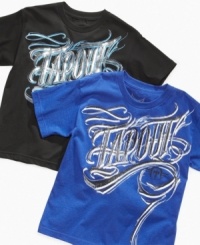 Your little warrior will wear this slick Tapout logo tee with pride.