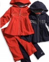 GUESS Kids Girls Toddler Fleece Set, ORANGE (12M)