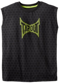 Tapout Boys 8-20 Swarm Short Sleeve Wick Muscle T-Shirt, Black, Medium 10/12