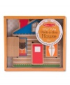 Flip open the three doors of this wooden baby toy to reveal Mama, Papa and Baby Bear! Crafted from select hardwood and accented with child-safe dyes, First Play Peek-a-Boo House is perfect for babies and young toddlers developing hand-eye coordination and concepts of object permanence, or any young child exploring cause-and-effect, language, memory, counting, colors, sounds and much more – there are so many ways to play!