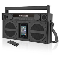 iHome iP4GZ FM 30-Pin iPod/iPhone Speaker Dock Boombox (Gunmetal)