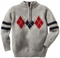 Tommy Hilfiger Boys 2-7 Brandon 1/2 Zip Sweater, Grey Heather, 2 Regular