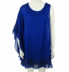 Reign Beading Trim One Sleeve Dress Royal Small