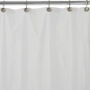 Shaped to fit your tub, this shower liner features suction cups to adhere to the tub wall.