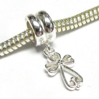 Queenberry Sterling Silver Little Filigree Heart Flower Cross Dangle Bead For Pandora Troll European Charm Bracelets