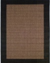 Couristan 1005/2500 Recife Checkered Field Cocoa/Black Rug, 2-Feet by 3-Feet 7-Inch