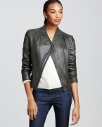 Bring edge to your off-duty looks with this asymmetrical tumbled leather jacket from Marc New York. Team with your favorite tee and denim for effortless chic.