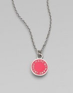 This simply chic piece features a logo adorned enamel disc. Argento plated brassEnamelLength, about 16Pendant size, about ½Spring ring closureImported 