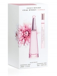 The pure and delicate L'Eau d'Issey Florale is in bloom this spring. Set includes: 3 oz. Eau de Toilette and a 0.33 oz. Purse Spray.