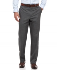 Make your power move with these gray sharkskin pants from Lauren by Ralph Lauren.