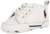 Ralph Lauren Layette Classic Pony Fashion Sneaker (Infant/Toddler),White Leather,2 M US Infant