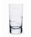 A cut above, the Horizon highball glass from Baccarat drinkware elevates mixed drinks in beautifully weighted, impeccably clear crystal. Clean lines, a thick sham and distinct geometric cuts create a look of modern luxury.