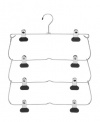 Whitmor 6021-185 Ebony Chrome Collection 4-Tier Folding Skirt Hanger