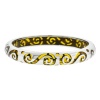 Inox Womens Canary Yellow Resin Swirl Design Stainless 316L Steel Bangle