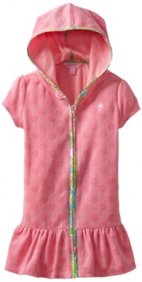 Lilly Pulitzer Girls 2-6X Cassine Cover-Up, Pretty Pink Big Spring, X-Small