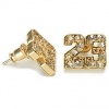 Gold Plated CZ Michael Jordan Number 23 NBA Stud Earrings