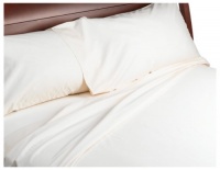 500-Thread-Count Cotton Sateen King Sheet Set, Ivory