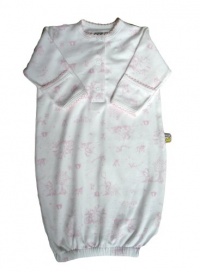 Noa Lily Gown, Pink Toile, Newborn