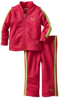 Puma - Kids Baby-girls Infant Tricot Track Jacket And Pant Set, Beet Purple, 12 Months