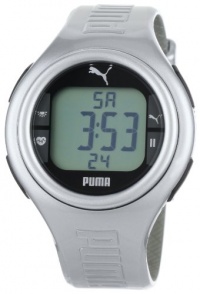 PUMA Men's PU910541009 Pulse Metallic Silver Heart Rate Monitor Watch