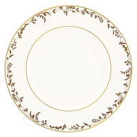 The luscious chocolate and gold motif of Golden Bough is a glamorous addition to the dinner table. Bold and alluring, each piece is graced with the delicate design of golden leaves. The very romantic twirl of the vine and leaves showcases Lenox artistry at its finest.