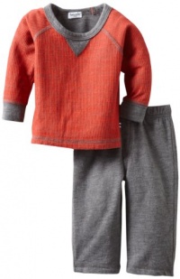 Splendid Littles Baby-Boys Newborn Double Faced Thermal Crew Set, Fireside, 6-12